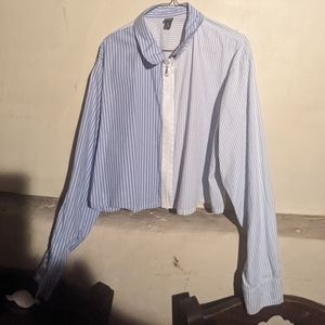 Cropped striped shirt